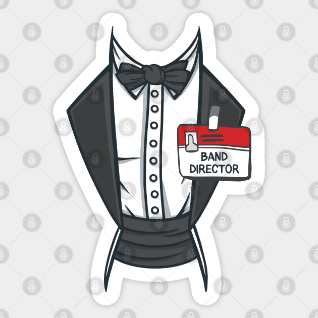 Band Director Costume Art Band Director Sticker TeePublic